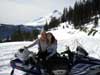 Keileigh and her guide Michele with captivating Mt Shasta in the background